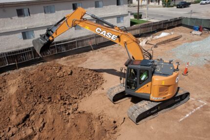 Excavator digging